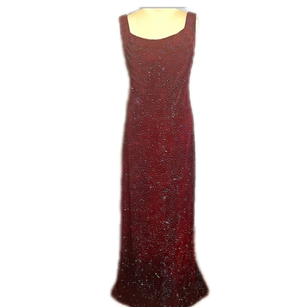 Burgundy Evening Gown